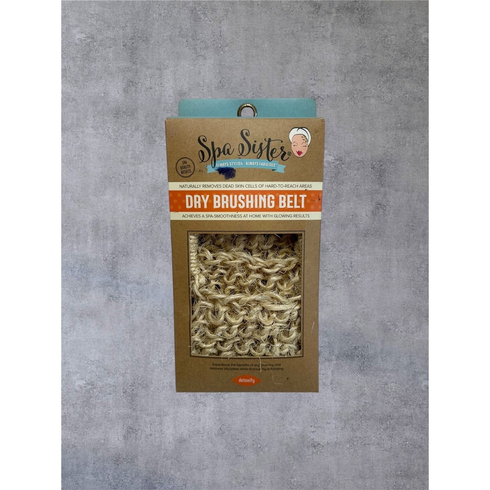 Spa Sister Dry Brushing Belt Natural Tan New Sisal Exfoliating Back